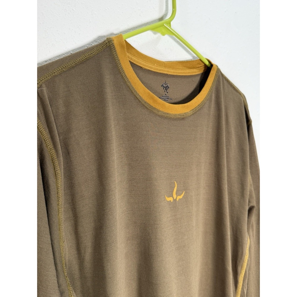 VTG PRANA Shirt Mens Sz XL Long Sleeve Gorpcore Hiking 90s Logo Made in USA
